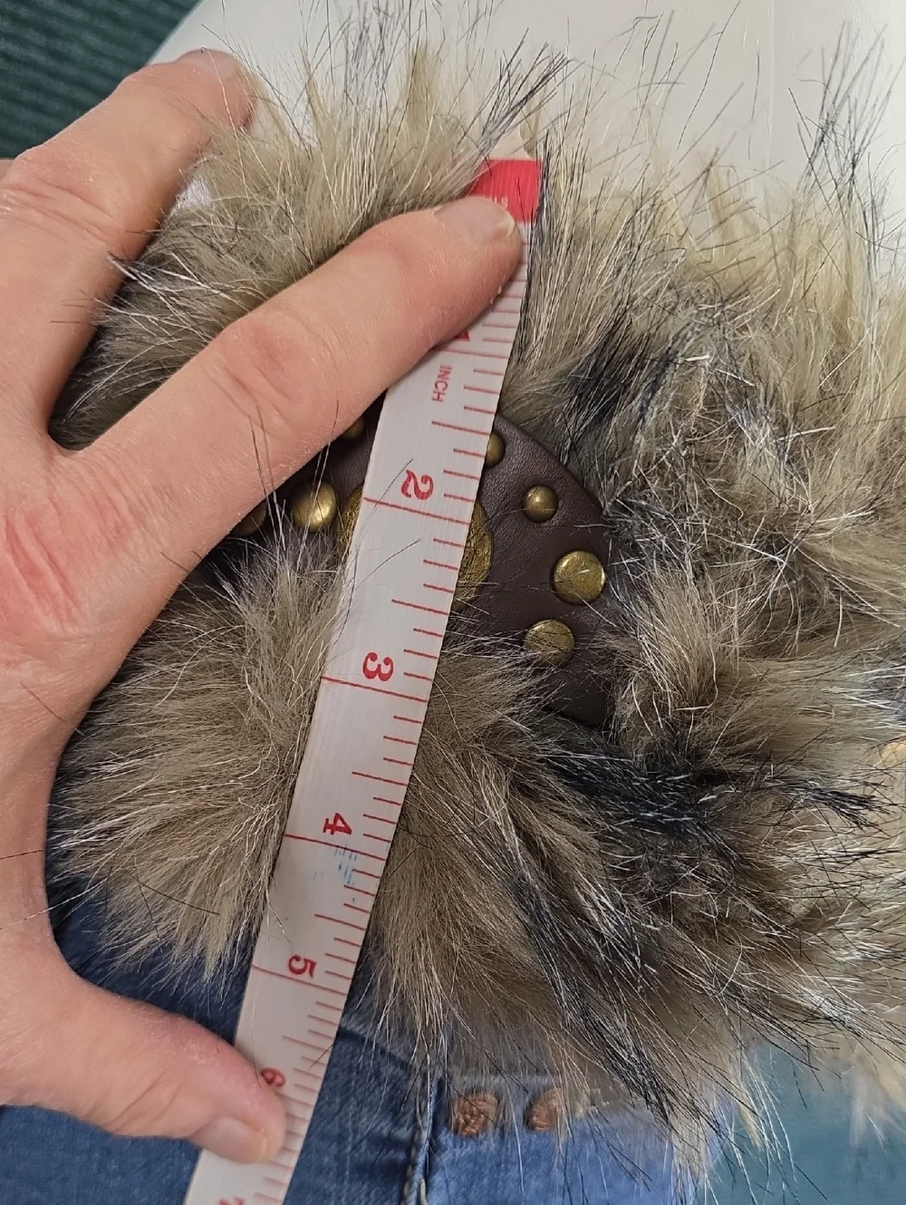 Faux Fur Y2K Style Faux Leather Belt For Cosplay, Festivals, Fun! NWOT